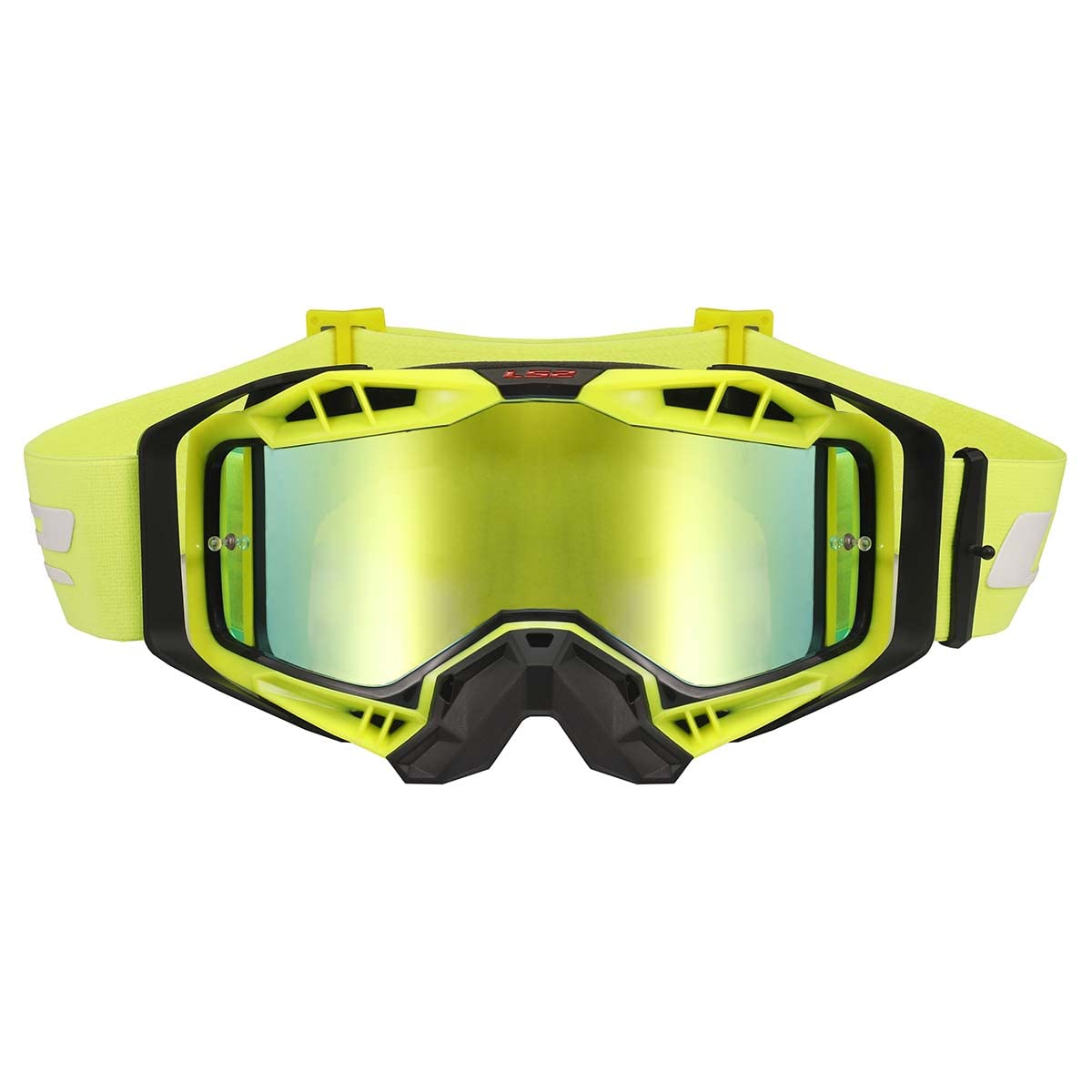 LS2 Okulary Aura Gogle motocrossowe z Pinlock. Czarne okulary z wizjerem irydowym Aura Pro Mixed