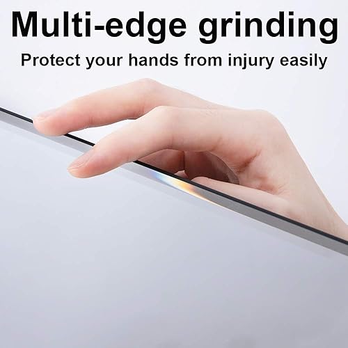 Miniatura 3 de Chende Espejo sin marco de 2 piezas para baño, espejo biselado de 26 x 38 pulgadas para pared con borde biselado, espejo contemporáneo montado en la