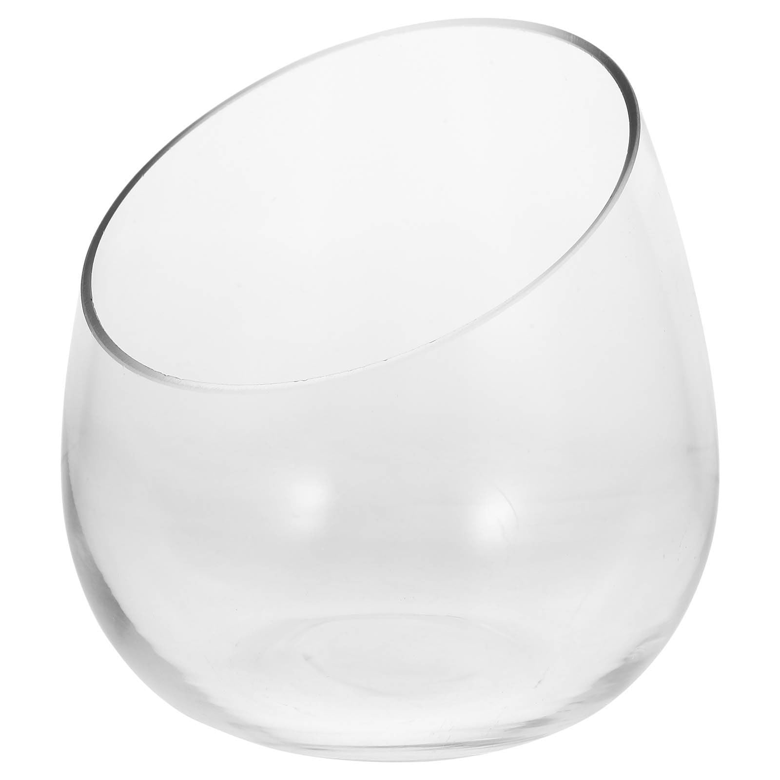 Vase en verre transparent moderne pour composition florale et décoration salon