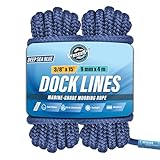 WavesRx Lot de 2 Lignes de Quai Haute Performance de 1,6 cm x 7,6 m pour Grands Bateaux ju...