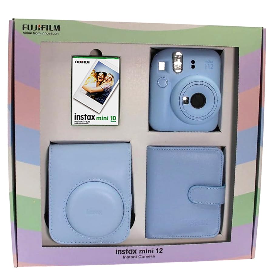 Fujifilm Mini 12 Fotoğraf Makinesi Bundle Box (Mavi)