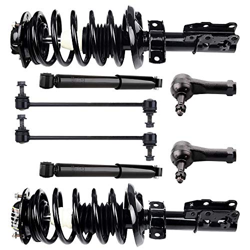 OCPTY Suspension Kits Front Strut Spring Assembly Rear shock absorber Tie Rod End Stabilizer Bar Link Kit Fits 2005-2009 for Chevrolet Cobalt 2006-2008 for Chevrolet HHR Set of 8