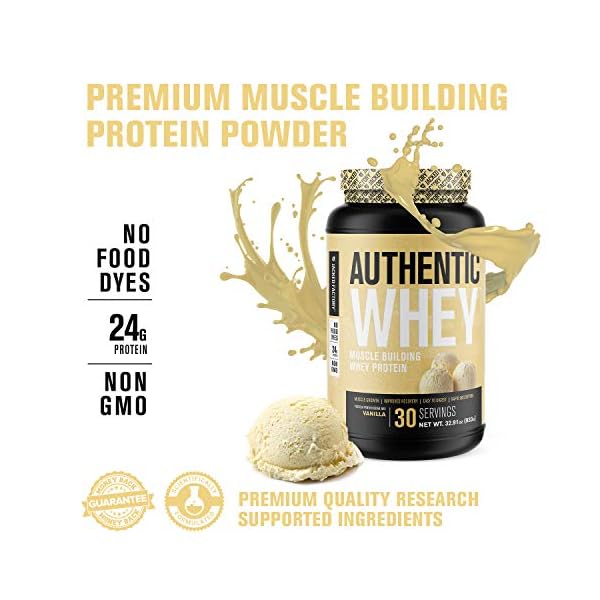 Authentic Whey Muscle Building Whey Protein Powder Low Carb, NonGMO