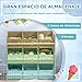 Imagen de ZONEKIZ Estantería Infantil con 9 Cajas de Tela no Tejida Extraíbles Organizador de Juguetes para Dormitorio Guardería 63x30x60 cm Gris