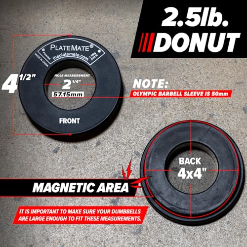 Image of PlateMate Microload Pair 2 1 /2 lb. Magnetic Donut Weights (5 lb. Set)