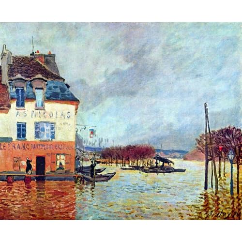 Sisley Flood at Port Manly pour habiller un grand mur vide de bureau ou salon