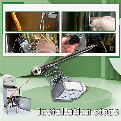 Rx-10-24 Thermostat Rx Series Millivolt Thermostat 00-913153 For Fryer 3/8" Mpt Stuff Box, Rx-2-24 Thermostat 200-400F Compatible With Robertshaw, Replacement For Adcraft Deep Fryer #TOP3