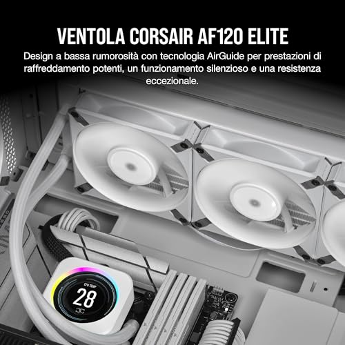 AF120 ELITE Ventola con cuscinetto fluidodinamico PWM da 120 mm ad alte prestazioni con Tecnologia AirGuide (Bassa rumorosità, Supporto per modalità Zero RPM) confezione singola - Bianco - Sistema di raffreddamento - Immagine 1
