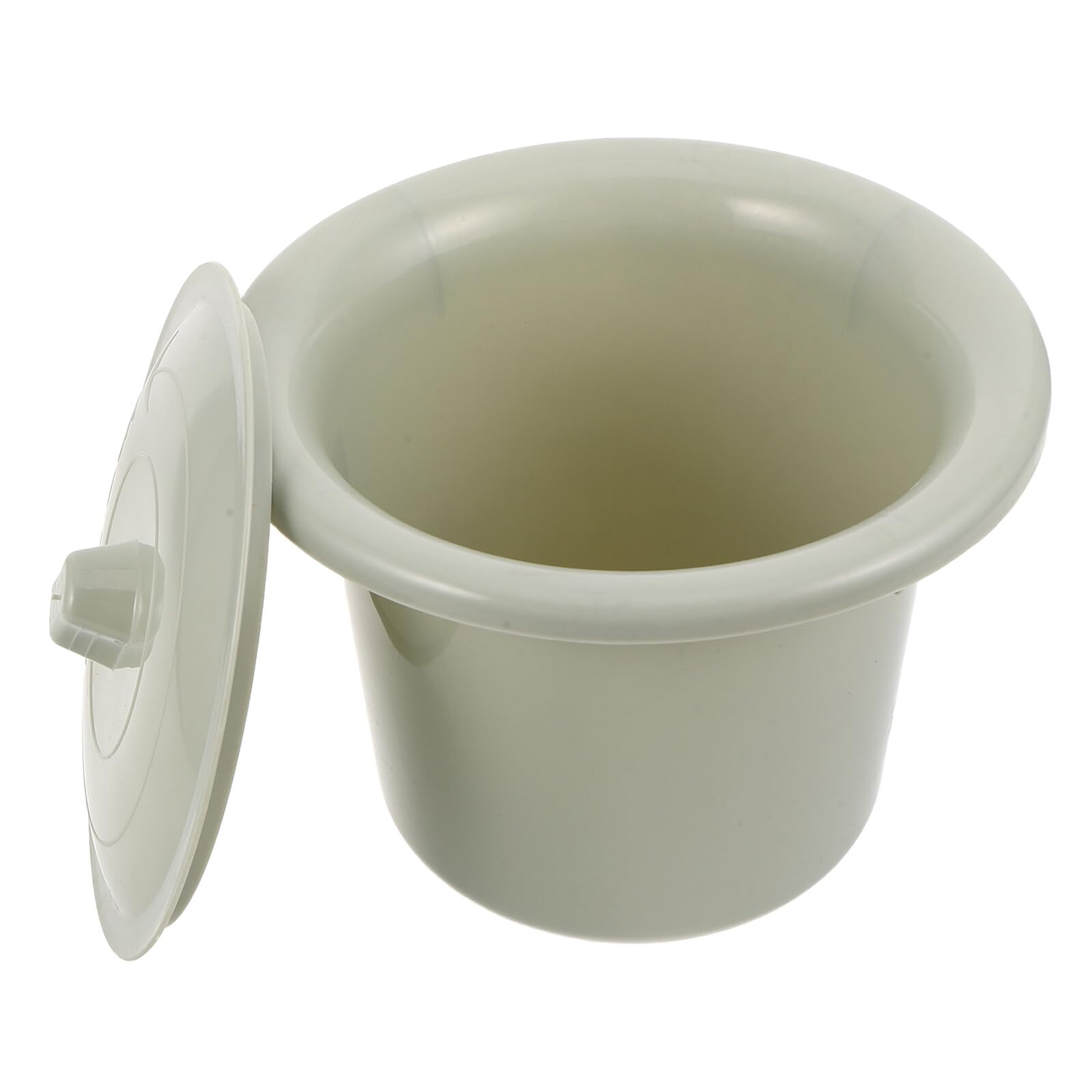 Bassin de Lit pour Soins à Domicile en Plastique Léger Vert Clair, Urinoir Portable avec Grosse Capacité et Couvercle, Adapté aux Personnes à Mobilité Réduite la Maison