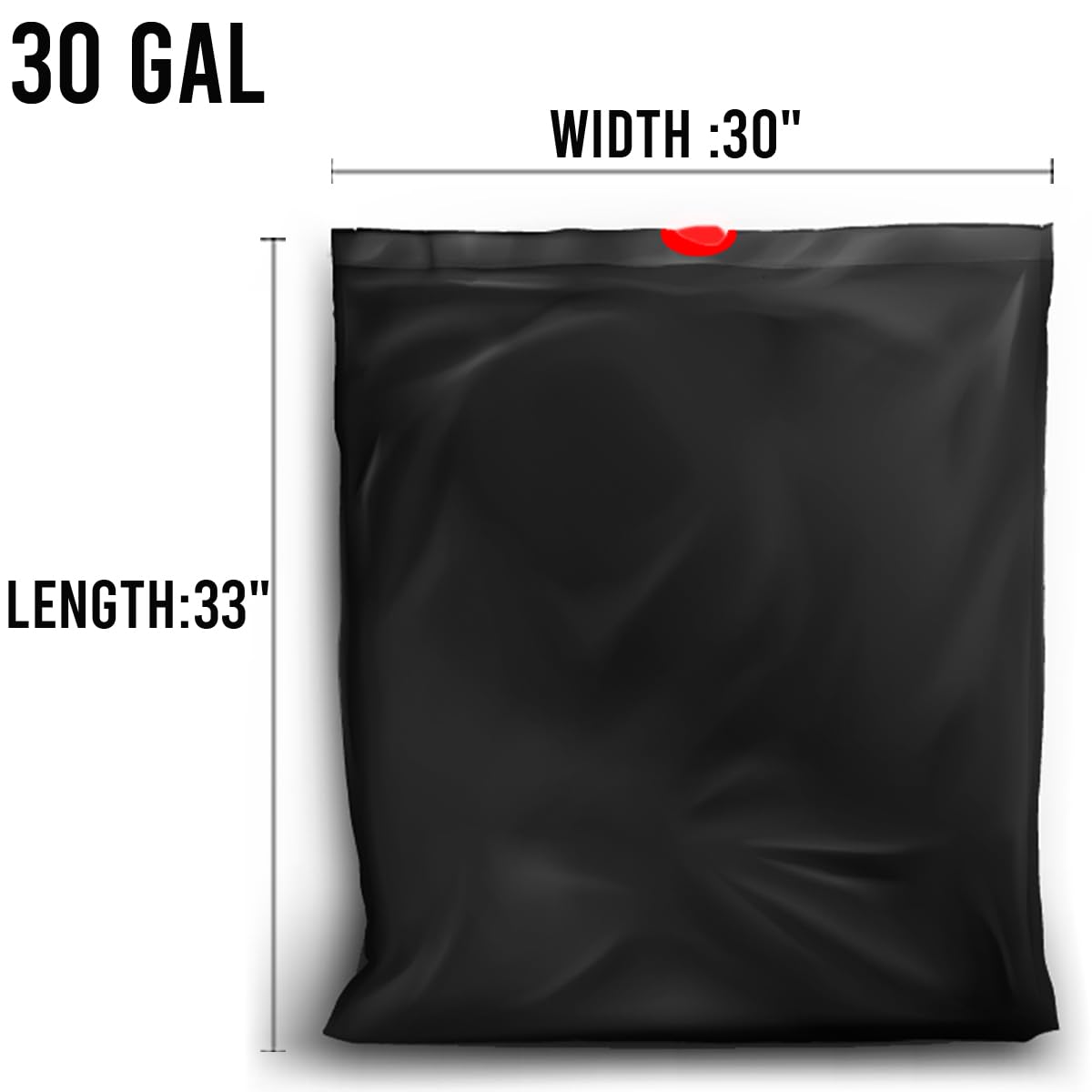 BEIDOU-PAC Bolsas de basura de 30 galones con cordón, 75 unidades a granel, negras y sin perfume, bolsas de basura multiusos para negocios, hogar, cocina, comercial e industrial