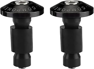 Acouto Motorcycle 7/8'' Handle Bar End 22mm 7/8inch Aluminium Alloy Rubber Motorcycle Handlebar End Slider Plug Grip Caps Black for Racing ATV Offroad