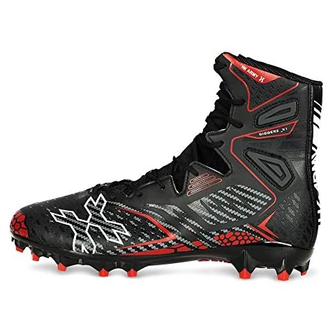 HK Army Diggerz_X 1.5 Hightop Paintball Cleats - Black/Red - Size 12 Cover