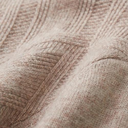 Men's Winter Half-High Neck Wool Sweater - Pullover Long Sleeve Double Thickening Plus Size Casual Knit Sweater4