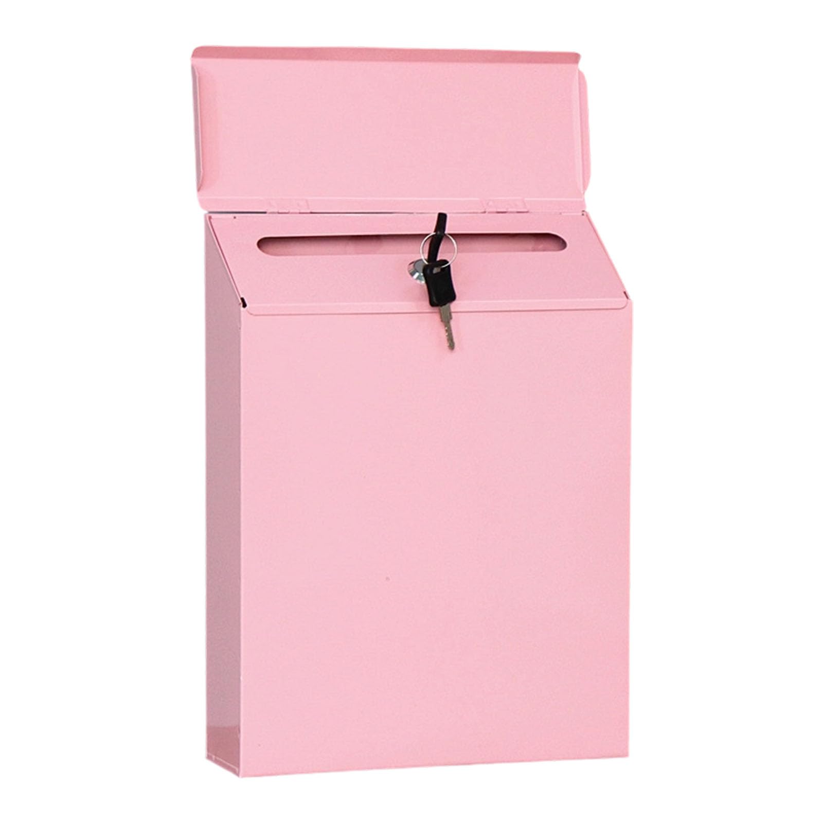 Locking Mailbox Iron Design Wall Mounted Metal Fit for Porch Entryway Secure Mail Storage Solution Easy Install Wall Hanging