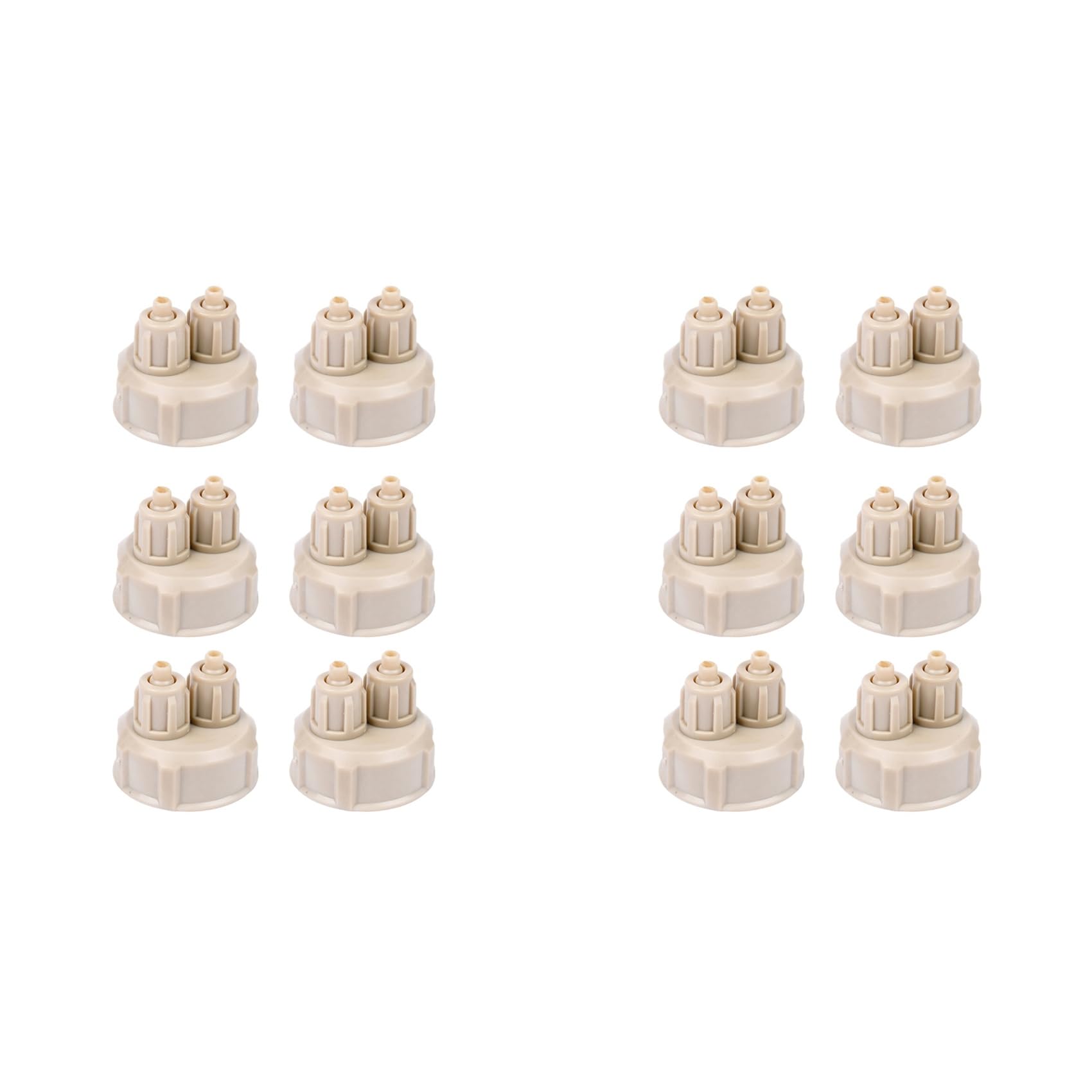 Jnchdghwa Beige 12X Aquarium Co2 System Generator Bottle Cap Fish Tank Plant Air Diffuser Generator Tool Carbon Dioxide Reactor