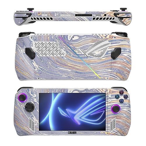 Image of MightySkins Glossy Glitter Skin Compatible with Asus ROG Ally - Liquid Silver | Protective, Durable High-Gloss Glitter Finish | Easy to Apply