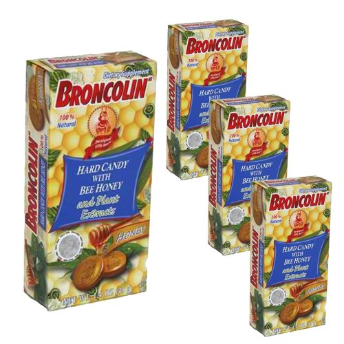 Broncolin Hard Candy With Bee Honey 1.4Oz 4 packs