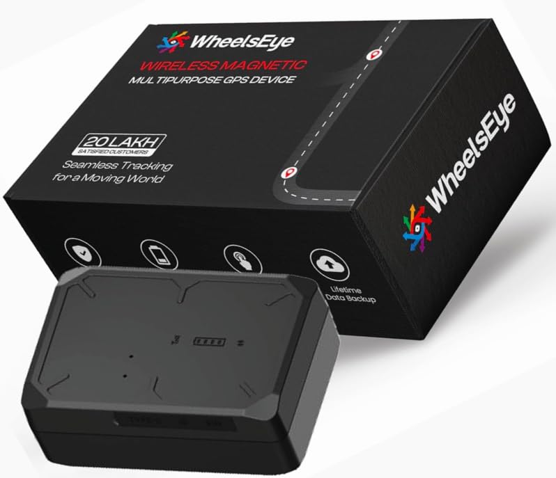 Image of Wheelseye Portable GPS Tracking Device with 4G SIM and Free 1 Year Subscription | Wireless GPS Tracker for Car, School Bag, Bike, Luggage, Handbag | 10000 mAH Battery | Geo Fence Alerts