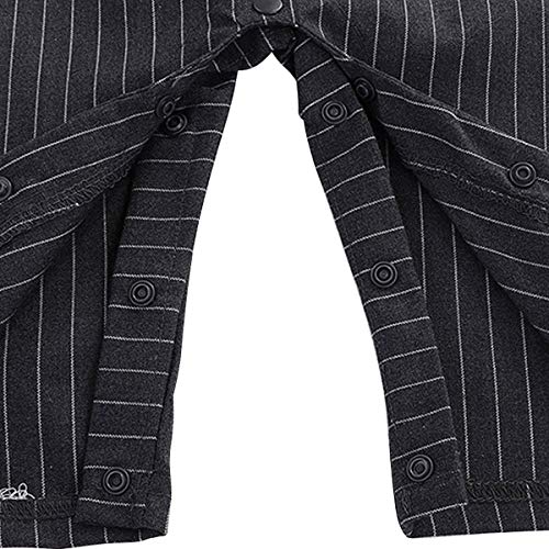 Famuka Baby Boy Long Sleeve Gentleman Romper One-Piece Wedding Outfits With Beret thumb #5