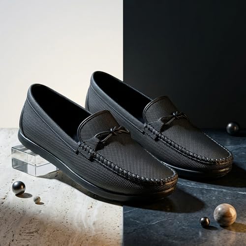 Image of AJANTA Men's Waterproof Loafers for Men | Formal & Casual Office Shoes | Lightweight Comfortable Walking Footwear | Anti-Skid Travel Rainwear Shoes | Flexible Monsoon Loafers for Men