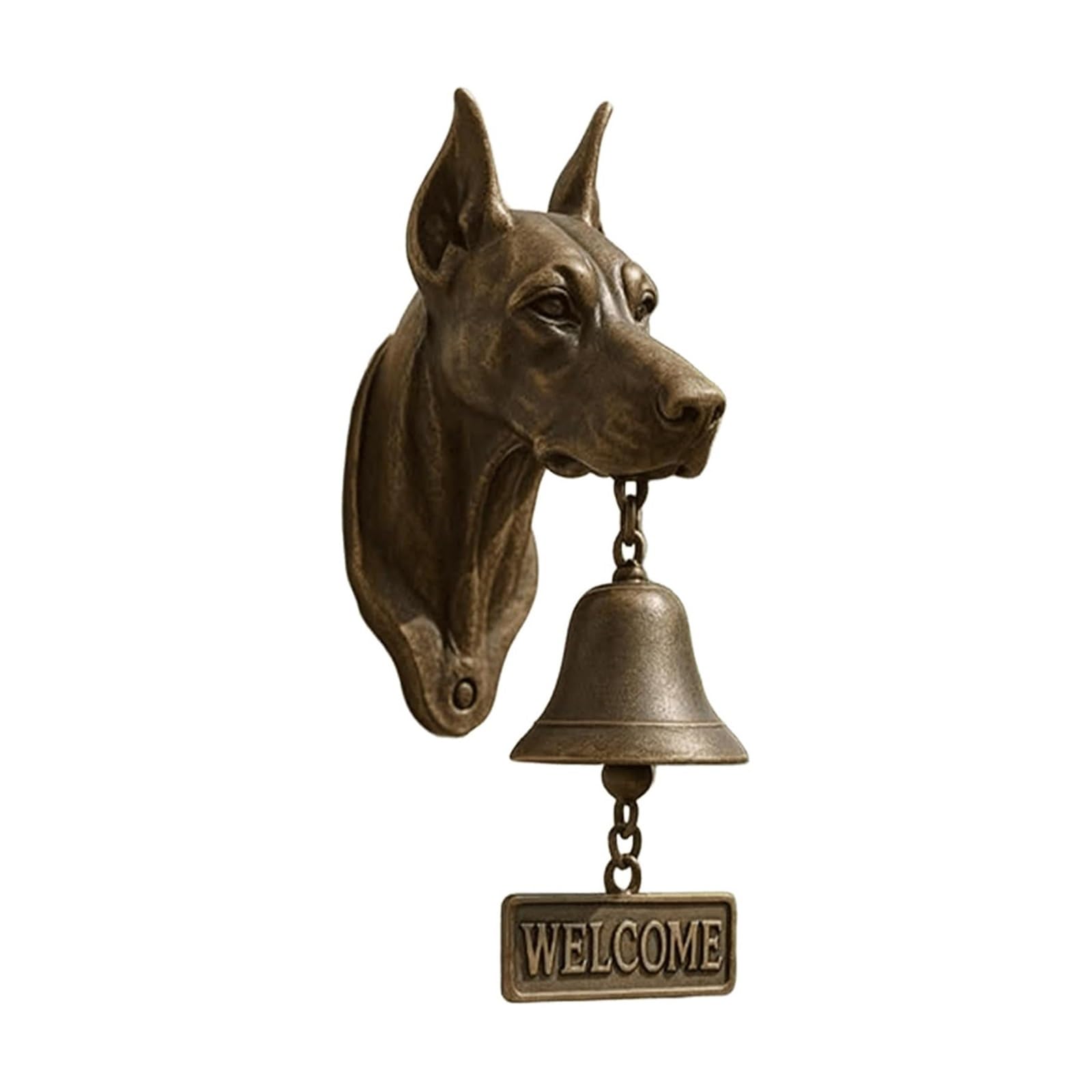 RTBVGHJIK Wall-mounted Retro Pug Decorative Doorbell Vintage Dog Welcome Door Bell Chime Puppy Head Shopkeeper For Home Office For Porch, Garden, Front Door