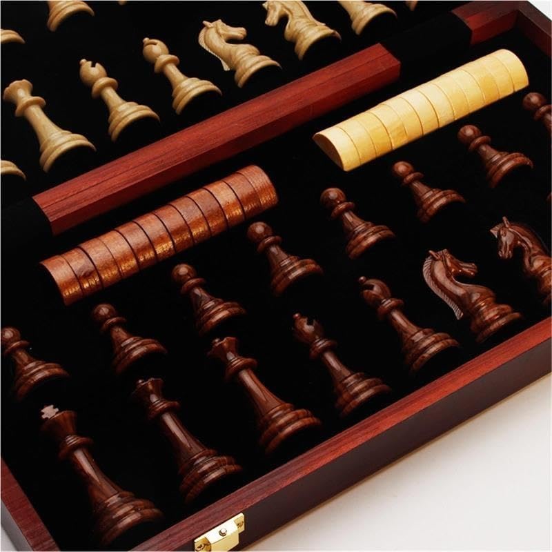 Grand Jeu d'échecs Pliant 2 en 1 Imitation Acrylique échecs