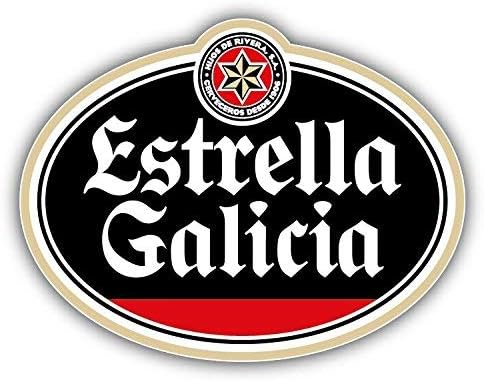 Estrella Galicia Beer Logo - Adhesivo gráfico - Impermeable - Resistente a la decoloración troquelado