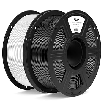 ELEGOO PLA+ 3D Printer Filament 1.75mm Black/White 2KG