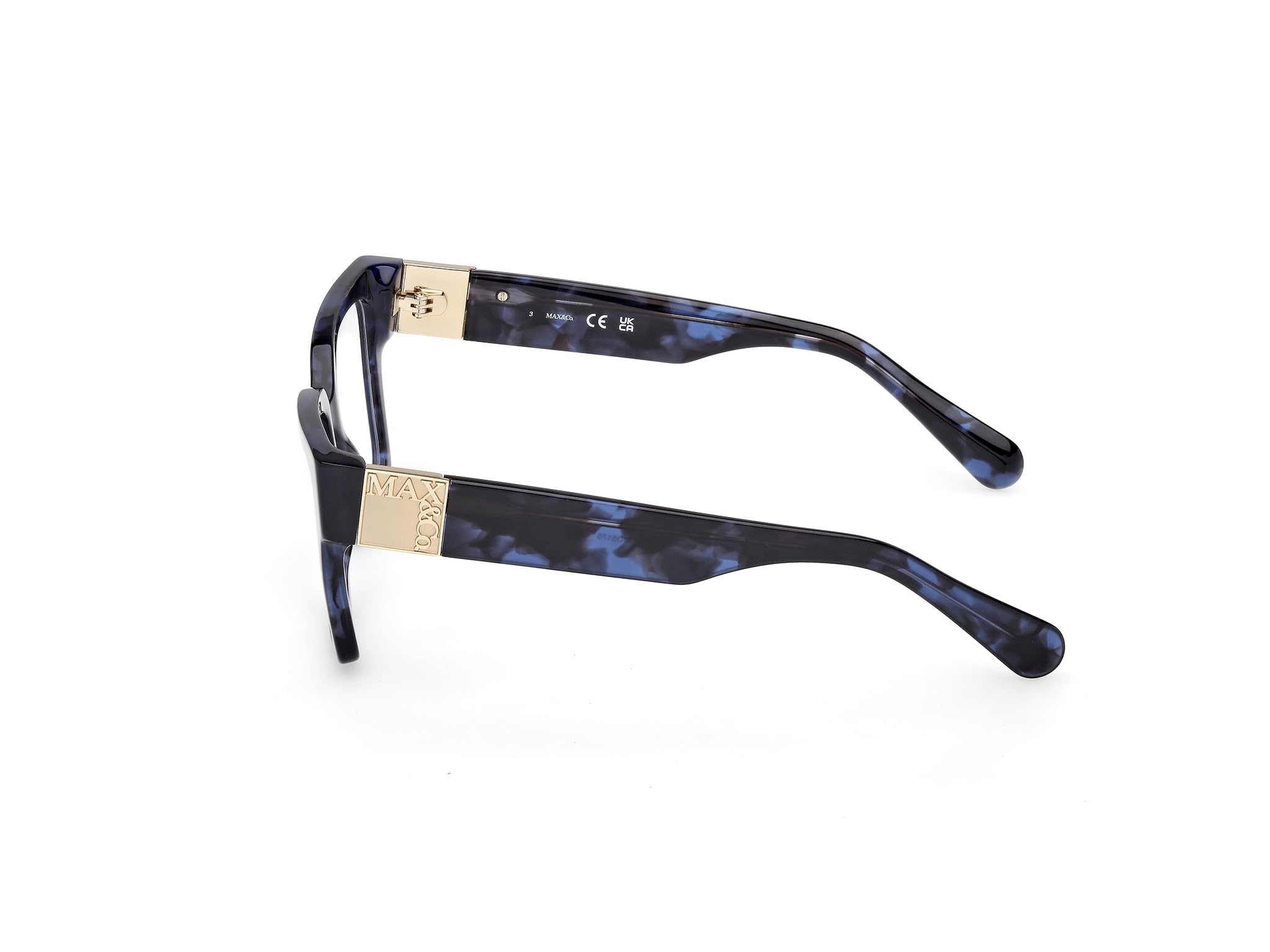 Max&Co. Damen Brille mit Sehstärke Rechteckig | Gefertigt aus Azetat, optional mit Sonnenbrillentönung oder Blaulichtfilter, inklusive Brillenetui