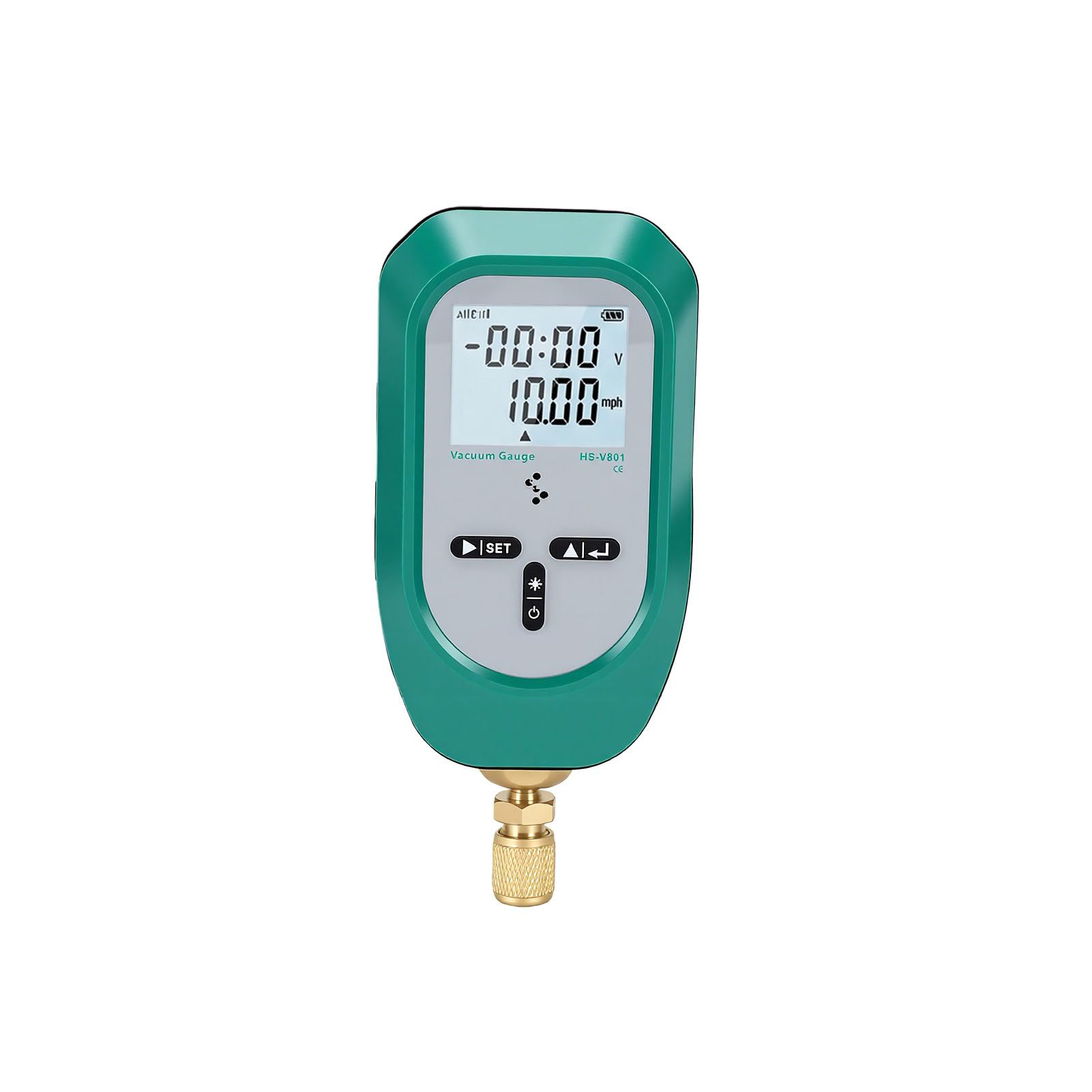 GOWENIC Cyfrowy Wakuometr 0-75000 Mikronów, Interfejs 1/4 SAE i 7/16-20UNF, Mikronowy Tester Próżni HVAC z Podświetlanym Wyświetlaczem do Dynamicznego Monitorowania Systemu
