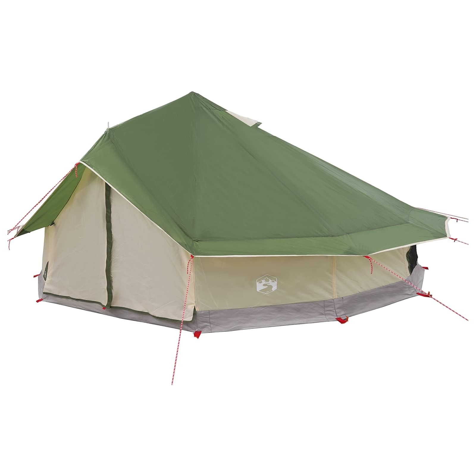 Namiot Tipi zielony, 800 x 800 x 430 cm, z poliestru i stali, namiot samorozkładający z dachem, składany, na kemping, kemping, festiwal, plażę i do podróży na świeżym powietrzu