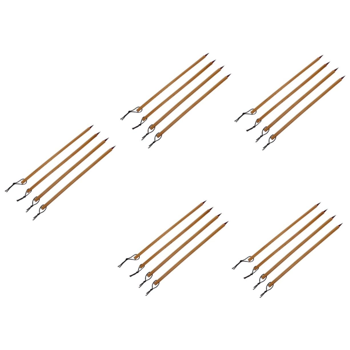 HOMSFOU 5 Set Pennello Da Scrittura Minuscolo Inchiostro Pennello Per Calligrafia Cinese Tradizionale Penne Calligrafiche Per Principianti Penna Calligrafia Palo Di Bambù 4 Pezzi*5