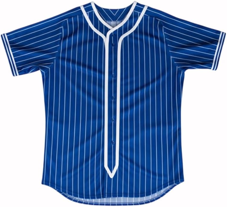 Edward Cullen Pinstriped Baseball Jersey, Button-Down Short Sleeve Shirt, Color Options