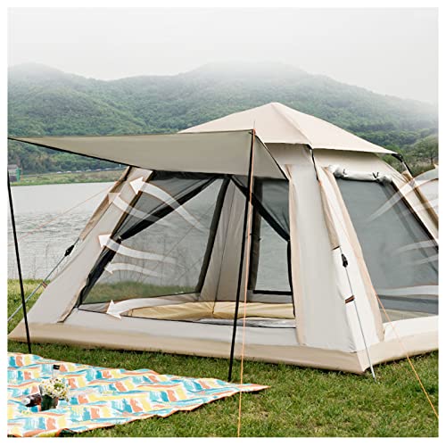 Tente tipi 4 places camping adulte pop up tunnel anti-UV et stable