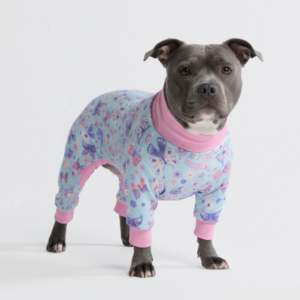 Spark Paws Dog Pajamas - Stretch Onesie Recovery Full Leg Surgery Suit PJS