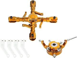 Microheli CNC Aluminum Quad Blade Conversion Set (Gold)(for MH-GSS2001Q Series)