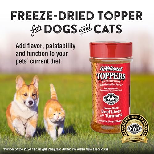 Image of Northwest Naturals Freeze-Dried Beef Liver with Turmeric - Functional Topper for Dogs and Cats- Healthy, Limited Ingredients, Human Grade Pet Food, All Natural, Proudly Made in USA, 4.5 Oz (Pack of 2)