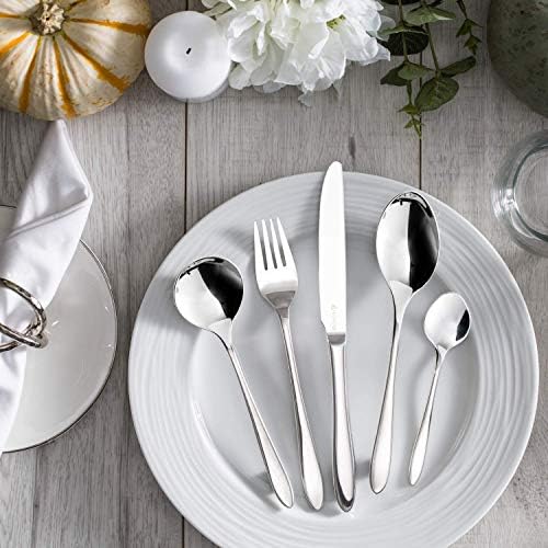 Viners 302.576 Elegant Mirror Polished Flatware Gift Box with 50 Year Guarantee, Stainless Steel, Silver, 24pce