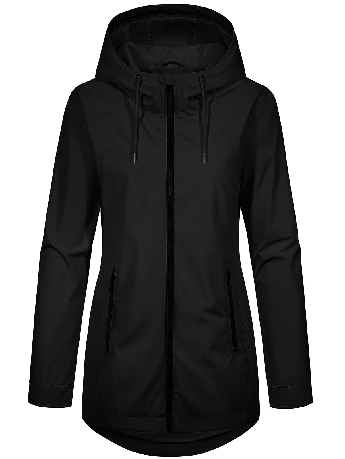 heekpek Giacca da Donna Primaverile Parka Cappotto con Cappuccio Leggero Jacket Giubbotto Elegante Antivento Trench Mezza Stagione Softshell Casual Zip Up Coat Outdoor per Autunno