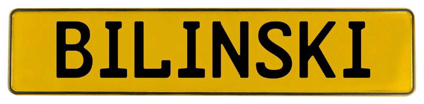 Vintage Parts 603993 Wall Art (Yellow Stamped Aluminum Street Sign Mancave Bilinski, 1 Pack)