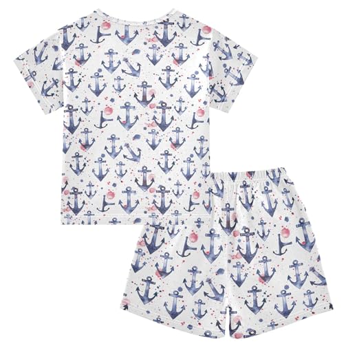 Anchor Pajama Set Pajamas Sleepwear Nightwear Loungewear Clothes Set B04034182
