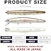 LUCKY CRAFT FlashMinnow 110 Ghost Series Saltwater Fishing Lures, Jerkbait for Halibut and Bass Fish, Slow Suspending 1–2 ft, Surf Fishing Gear and Tackle Box Accessories, 767 Ghost White Sea Bass #1