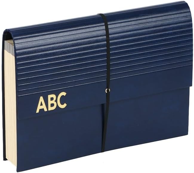 PU Cover 24 Grid Large Capacity Paper A4 Portable Document Bag Folder