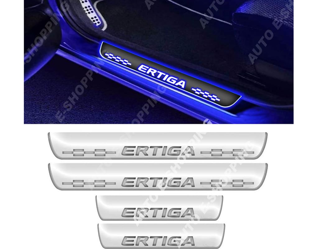 Door Guard Foot Step LED Sill Car Door Guard Scuff Plate Compatible for Ertiga with Adhesive Tape 4 Piece-picture-21