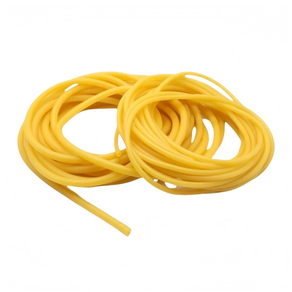 Manguera de látex amarilla de alta presión (1 unidad): resistente a la abrasión, suave y natural, for plomería y uso industrial.(10metersx6mmx10mm)