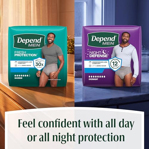 Depend Night Defense Adult Diapers for Men, Large, 14 Count - image 9
