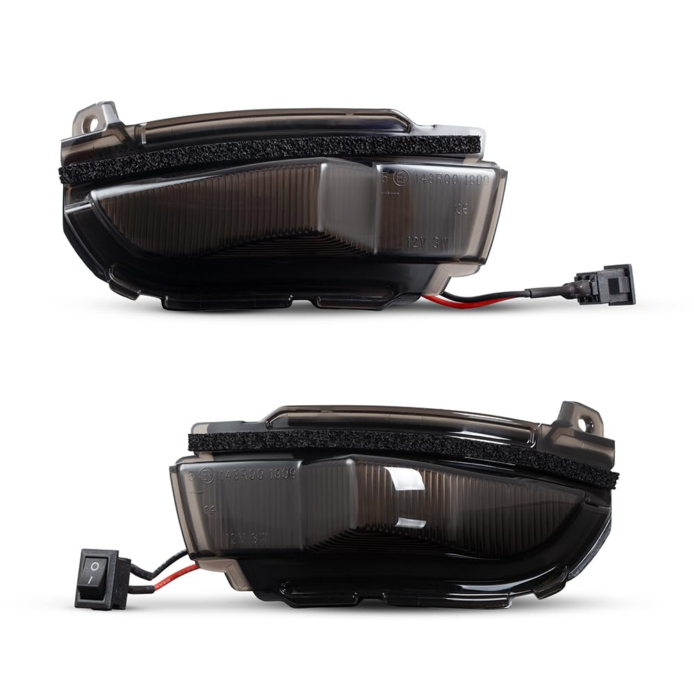 2 szt. Kierunkowskaz w lusterku bocznym migacz + DRL do zbiornika niestandardowy wzrost pojemny DAIHATSU Thor niestandardowe światło jazdy dziennej(Smoked lens)