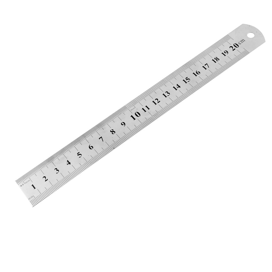 Kozelo Roestvrijstalen Liniaal - [20cm/8 Inch x 1 Inch] Dubbele Aflezing Rechte Rand Metalen Meetgereedschappen voor Architectonisch Ontwerpgebruik