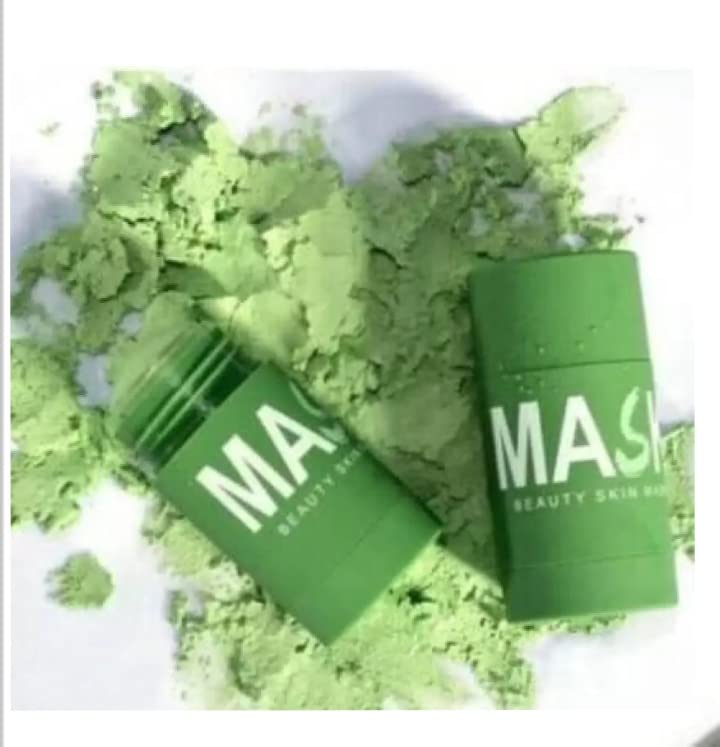 Beauty Green Tea Stick Face Mask For Blackhead Remover, Anti Acne , Oil Control ,Deep Clean Pore ,Purifying Solid Cleansing Clay Stick Mask Skincare For Men & Women