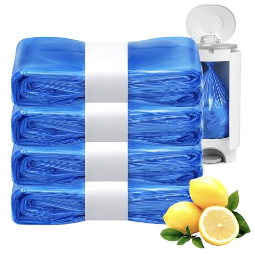 Image of Compatible with Diaper Genie Pails Diaper Pail Refills, 4 Pack Lemon-Scented Odor-Blocking Continuous Liner Refills, Durable Leak-Resistant Rolls for Baby